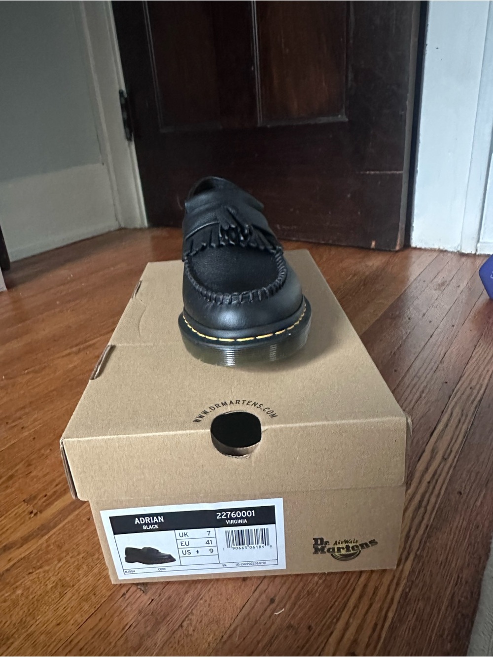 Dr. Martens Black Leather Kiltie Tassel Slip-On Loafer - Picture 2 of 4